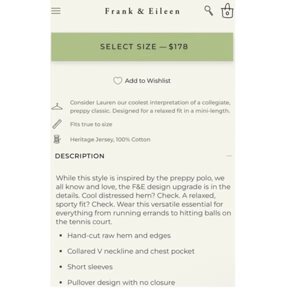 New Frank & Eileen White Collared Polo Mini Dress M - Picture 4 of 4